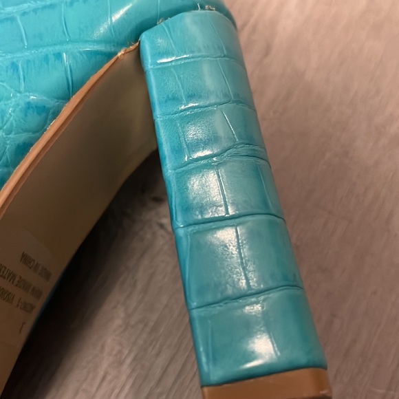 Ego x Molly Mae Visionary slouch over the knee blue croc boots - Picture 9 of 10